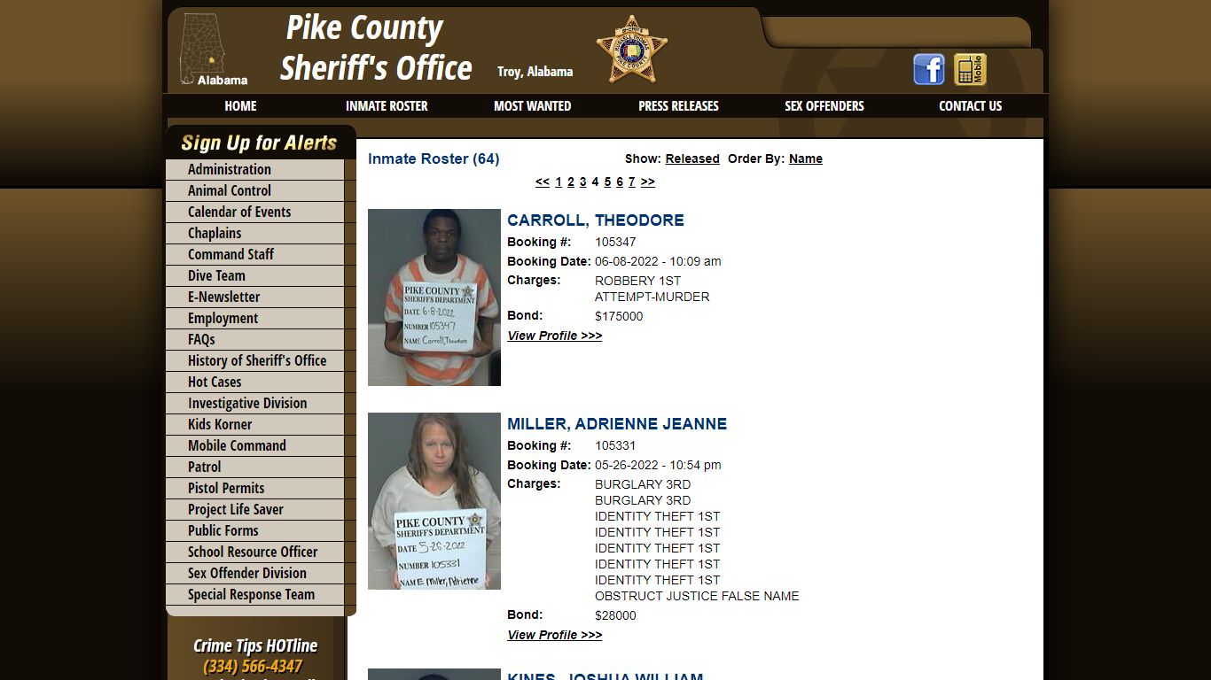 Inmate Roster - Pike County Sheriff's Office